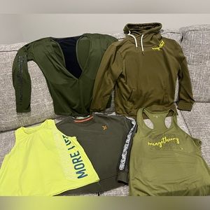 Orangetheory Fitness- Shades of Green BUNDLE- Size Large. Good Condition.